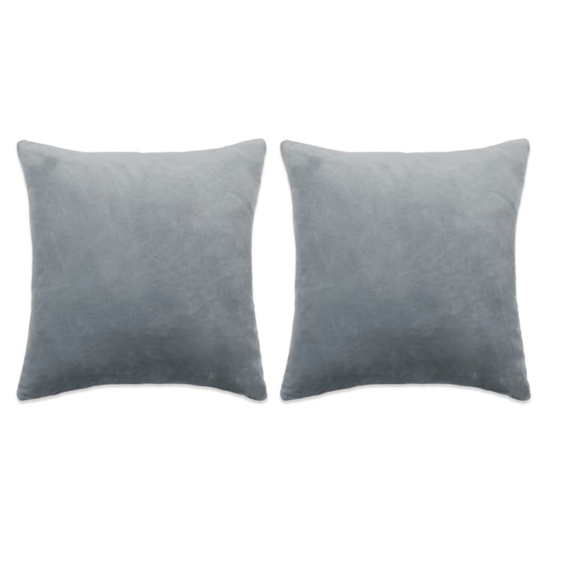 vidaXL Kissen 2 Stk. Stoff 45x45 cm Grau vidaXL Kissen 2 Stk. Stoff 45x45 cm Grau