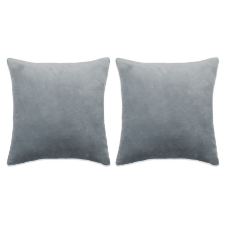 vidaXL Kissen 2 Stk. Stoff 45x45 cm Grau