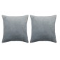 vidaXL Kissen 2 Stk. Stoff 45x45 cm Grau vidaXL Kissen 2 Stk. Stoff 45x45 cm Grau