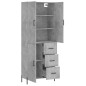 Highboard Betongrau 69,5x34x180 cm Holzwerkstoff Highboard Betongrau 69,5x34x180 cm Holzwerkstoff