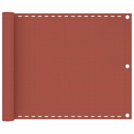 vidaXL Balkon-Sichtschutz Terracotta-Rot 75x500 cm HDPE