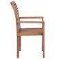 vidaXL Esszimmerstühle Stapelbar 2 Stk. Massivholz Teak vidaXL Esszimmerstühle Stapelbar 2 Stk. Massivholz Teak