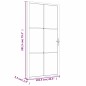 vidaXL Innentür 102,5x201,5 cm Schwarz ESG-Glas und Aluminium vidaXL Innentür 102,5x201,5 cm Schwarz ESG-Glas und Aluminium