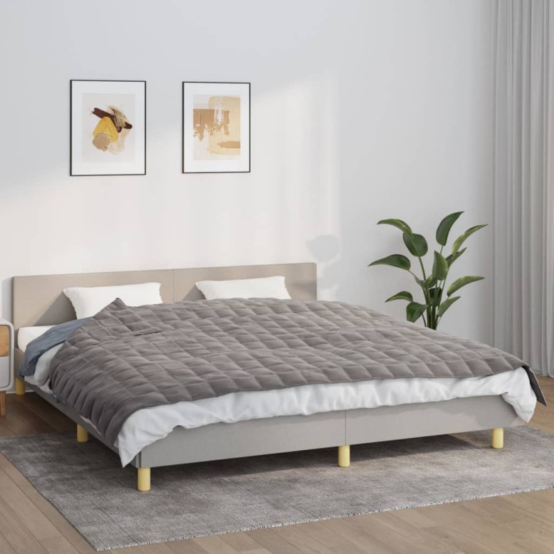 vidaXL Gewichtsdecke Grau 155x220 cm 7 kg Stoff vidaXL Gewichtsdecke Grau 155x220 cm 7 kg Stoff