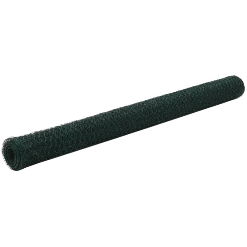 vidaXL Drahtzaun Stahl mit PVC-Beschichtung 25x1,5 m Grün vidaXL Drahtzaun Stahl mit PVC-Beschichtung 25x1,5 m Grün