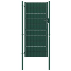 vidaXL Zauntor PVC und Stahl 100x124 cm Grün  