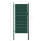 vidaXL Zauntor PVC und Stahl 100x124 cm Grün vidaXL Zauntor PVC und Stahl 100x124 cm Grün