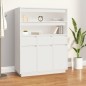 vidaXL Highboard Weiß 89x40x116,5 cm Massivholz Kiefer vidaXL Highboard Weiß 89x40x116,5 cm Massivholz Kiefer