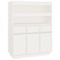 vidaXL Highboard Weiß 89x40x116,5 cm Massivholz Kiefer vidaXL Highboard Weiß 89x40x116,5 cm Massivholz Kiefer