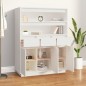 vidaXL Highboard Weiß 89x40x116,5 cm Massivholz Kiefer vidaXL Highboard Weiß 89x40x116,5 cm Massivholz Kiefer