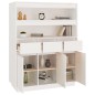 vidaXL Highboard Weiß 89x40x116,5 cm Massivholz Kiefer vidaXL Highboard Weiß 89x40x116,5 cm Massivholz Kiefer