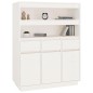 vidaXL Highboard Weiß 89x40x116,5 cm Massivholz Kiefer vidaXL Highboard Weiß 89x40x116,5 cm Massivholz Kiefer