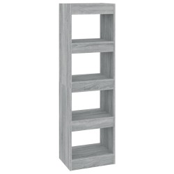 vidaXL Bücherregal/Raumteiler Grau Sonoma 40x30x135 cm