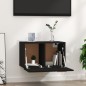 vidaXL Wandschrank Schwarz 60x36,5x35 cm Holzwerkstoff