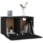 vidaXL Wandschrank Schwarz 60x36,5x35 cm Holzwerkstoff