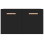 vidaXL Wandschrank Schwarz 60x36,5x35 cm Holzwerkstoff