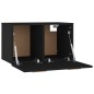 vidaXL Wandschrank Schwarz 60x36,5x35 cm Holzwerkstoff