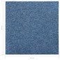 vidaXL Teppichfliesen 20 Stk. 5 m² 50x50 cm Blau vidaXL Teppichfliesen 20 Stk. 5 m² 50x50 cm Blau