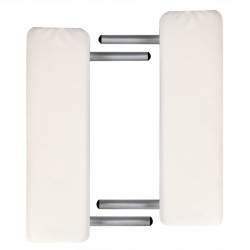 vidaXL Massageliege Klappbar 2-Zonen mit Aluminiumgestell Cremeweiß