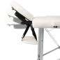 vidaXL Massageliege Klappbar 2-Zonen mit Aluminiumgestell Cremeweiß vidaXL Massageliege Klappbar 2-Zonen mit Aluminiumgestell Cremeweiß
