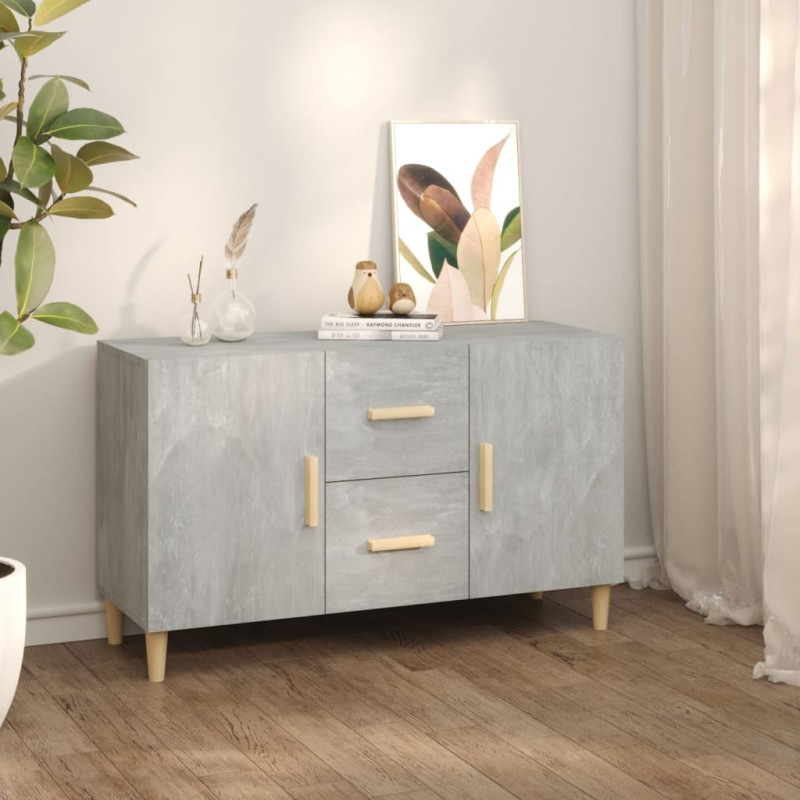 vidaXL Sideboard Betongrau 100x36x60 cm Holzwerkstoff vidaXL Sideboard Betongrau 100x36x60 cm Holzwerkstoff