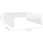 vidaXL Couchtisch Hochglanz-Weiß 100x100x35 cm Holzwerkstoff vidaXL Couchtisch Hochglanz-Weiß 100x100x35 cm Holzwerkstoff