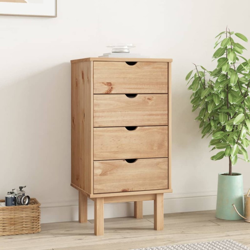 vidaXL Schubladenschrank OTTA 46x39,5x90 cm Massivholz vidaXL Schubladenschrank OTTA 46x39,5x90 cm Massivholz