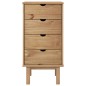 vidaXL Schubladenschrank OTTA 46x39,5x90 cm Massivholz vidaXL Schubladenschrank OTTA 46x39,5x90 cm Massivholz