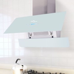 vidaXL Dunstabzugshaube mit Touch-Display Weiß 900 mm