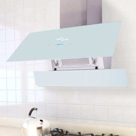 vidaXL Dunstabzugshaube mit Touch-Display Weiß 900 mm