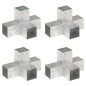vidaXL Pfostenverbinder 4 Stk. X-Form Verzinktes Metall 81 x 81 mm vidaXL Pfostenverbinder 4 Stk. X-Form Verzinktes Metall 81 x 81 mm