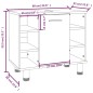 vidaXL Badschrank Räuchereiche 60x32x53,5 cm Holzwerkstoff vidaXL Badschrank Räuchereiche 60x32x53,5 cm Holzwerkstoff