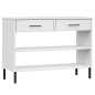vidaXL Konsolenschrank OSLO mit Metallbeinen Weiß Massivholz Kiefer vidaXL Konsolenschrank OSLO mit Metallbeinen Weiß Massivholz Kiefer