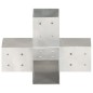 vidaXL Pfostenverbinder 4 Stk. X-Form Verzinktes Metall 81 x 81 mm vidaXL Pfostenverbinder 4 Stk. X-Form Verzinktes Metall 81 x 81 mm