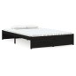 vidaXL Massivholzbett Schwarz 120x190 cm vidaXL Massivholzbett Schwarz 120x190 cm