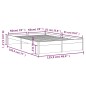 vidaXL Massivholzbett Schwarz 120x190 cm vidaXL Massivholzbett Schwarz 120x190 cm