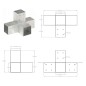 vidaXL Pfostenverbinder 4 Stk. X-Form Verzinktes Metall 81 x 81 mm vidaXL Pfostenverbinder 4 Stk. X-Form Verzinktes Metall 81 x 81 mm