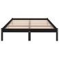 vidaXL Massivholzbett Schwarz 135x190 cm vidaXL Massivholzbett Schwarz 135x190 cm