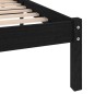 vidaXL Massivholzbett Schwarz 135x190 cm vidaXL Massivholzbett Schwarz 135x190 cm