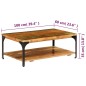 vidaXL Couchtisch mit Ablage 100x60x35 cm Altholz Massiv vidaXL Couchtisch mit Ablage 100x60x35 cm Altholz Massiv