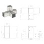 Pfostenverbinder X-Form Verzinktes Metall 71 x 71 mm Pfostenverbinder X-Form Verzinktes Metall 71 x 71 mm