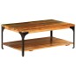 vidaXL Couchtisch mit Ablage 100x60x35 cm Altholz Massiv vidaXL Couchtisch mit Ablage 100x60x35 cm Altholz Massiv