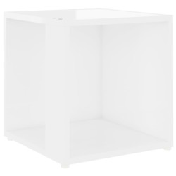 vidaXL Beistelltisch Hochglanz-Weiß 33x33x34,5 cm Holzwerkstoff