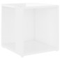 vidaXL Beistelltisch Hochglanz-Weiß 33x33x34,5 cm Holzwerkstoff vidaXL Beistelltisch Hochglanz-Weiß 33x33x34,5 cm Holzwerkstoff