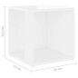 vidaXL Beistelltisch Hochglanz-Weiß 33x33x34,5 cm Holzwerkstoff vidaXL Beistelltisch Hochglanz-Weiß 33x33x34,5 cm Holzwerkstoff