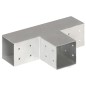 Pfostenverbinder 4 Stk. T-Form Verzinktes Metall 81 x 81 mm Pfostenverbinder 4 Stk. T-Form Verzinktes Metall 81 x 81 mm
