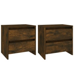 vidaXL Nachttische 2 Stk. Räuchereiche 45x34,5x44,5 cm Holzwerkstoff