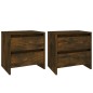 vidaXL Nachttische 2 Stk. Räuchereiche 45x34,5x44,5 cm Holzwerkstoff vidaXL Nachttische 2 Stk. Räuchereiche 45x34,5x44,5 cm Holzwerkstoff