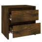 vidaXL Nachttische 2 Stk. Räuchereiche 45x34,5x44,5 cm Holzwerkstoff vidaXL Nachttische 2 Stk. Räuchereiche 45x34,5x44,5 cm Holzwerkstoff
