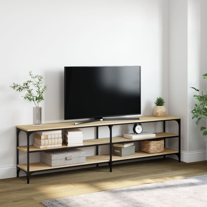 vidaXL TV-Schrank Sonoma-Eiche 180x30x50 cm Holzwerkstoff und Metall vidaXL TV-Schrank Sonoma-Eiche 180x30x50 cm Holzwerkstoff und Metall